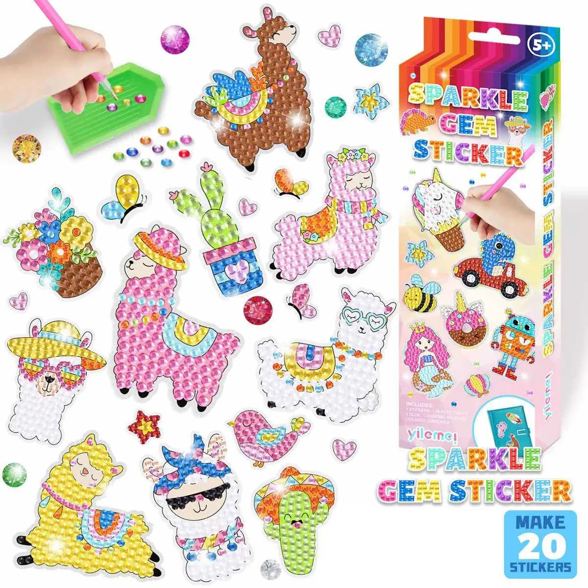 5D Diamond Painting Sticker Kit – DIY Gem Art Craft Set for Kids