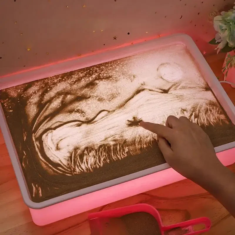 DIY Sand Art Drawing Light Box – LED Tabletop Creativity Toy for Kids