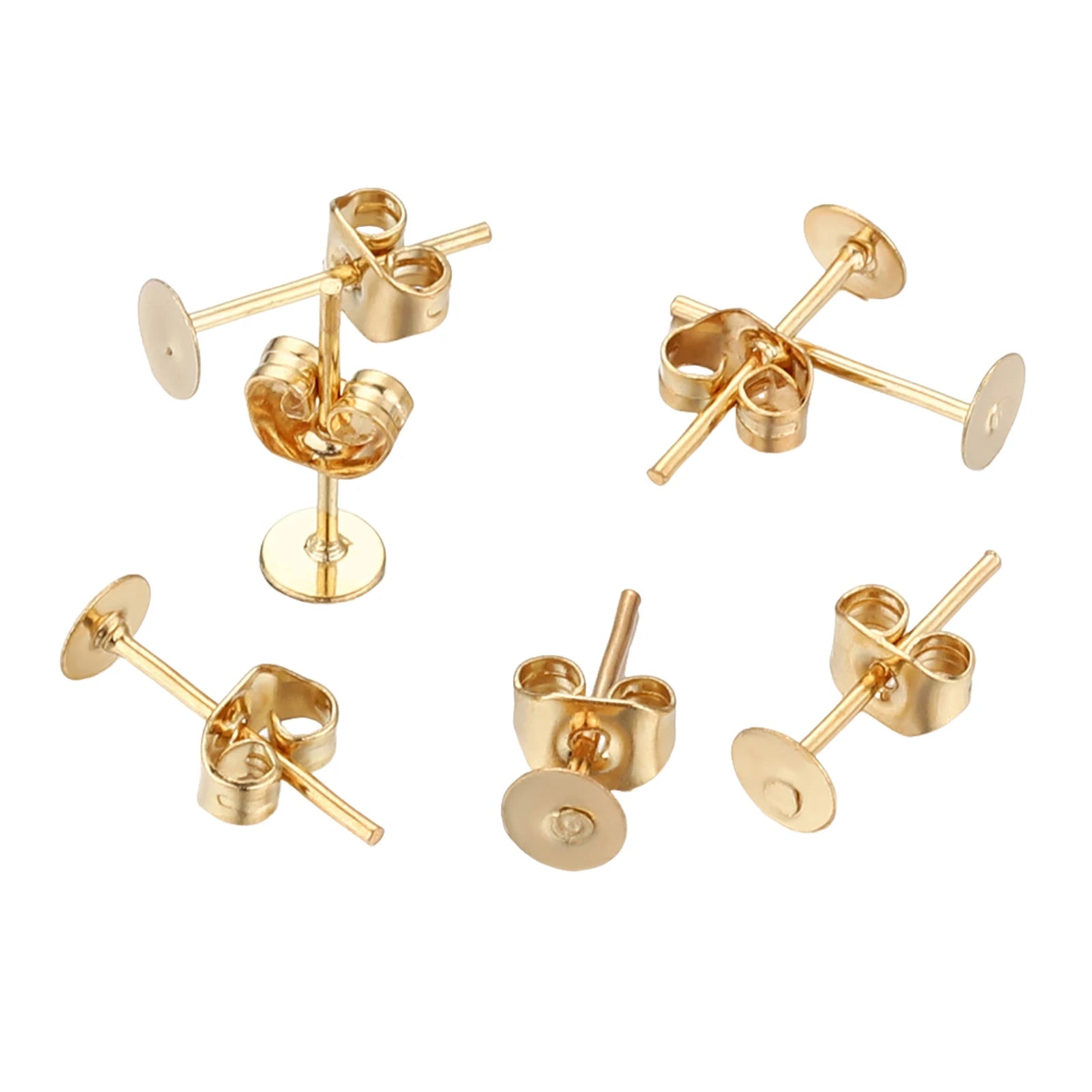 Blank Post Earring Studs with Backs – DIY Jewelry Making Supplies