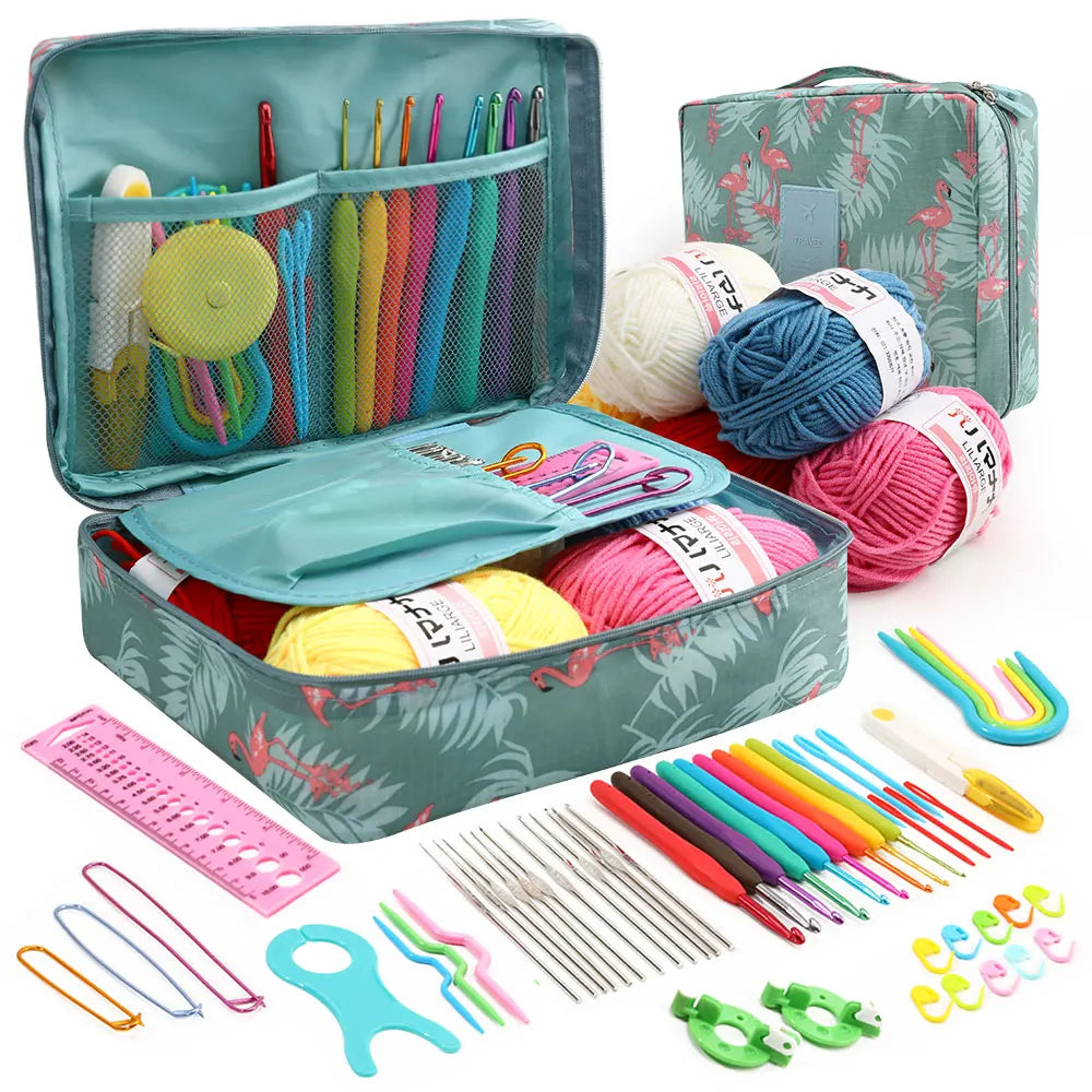59Pcs Beginner Crochet Kit with Storage Bag