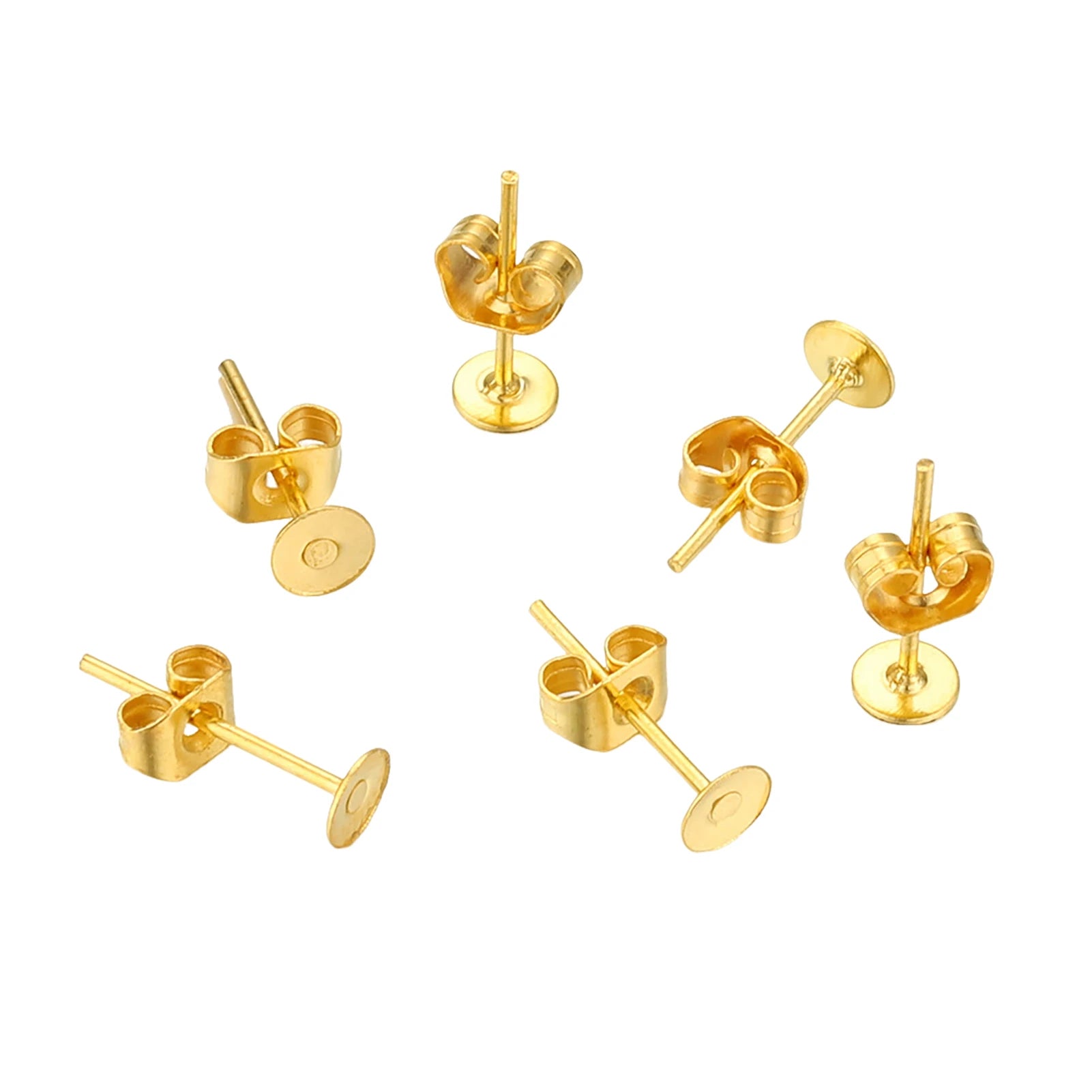 Blank Post Earring Studs with Backs – DIY Jewelry Making Supplies