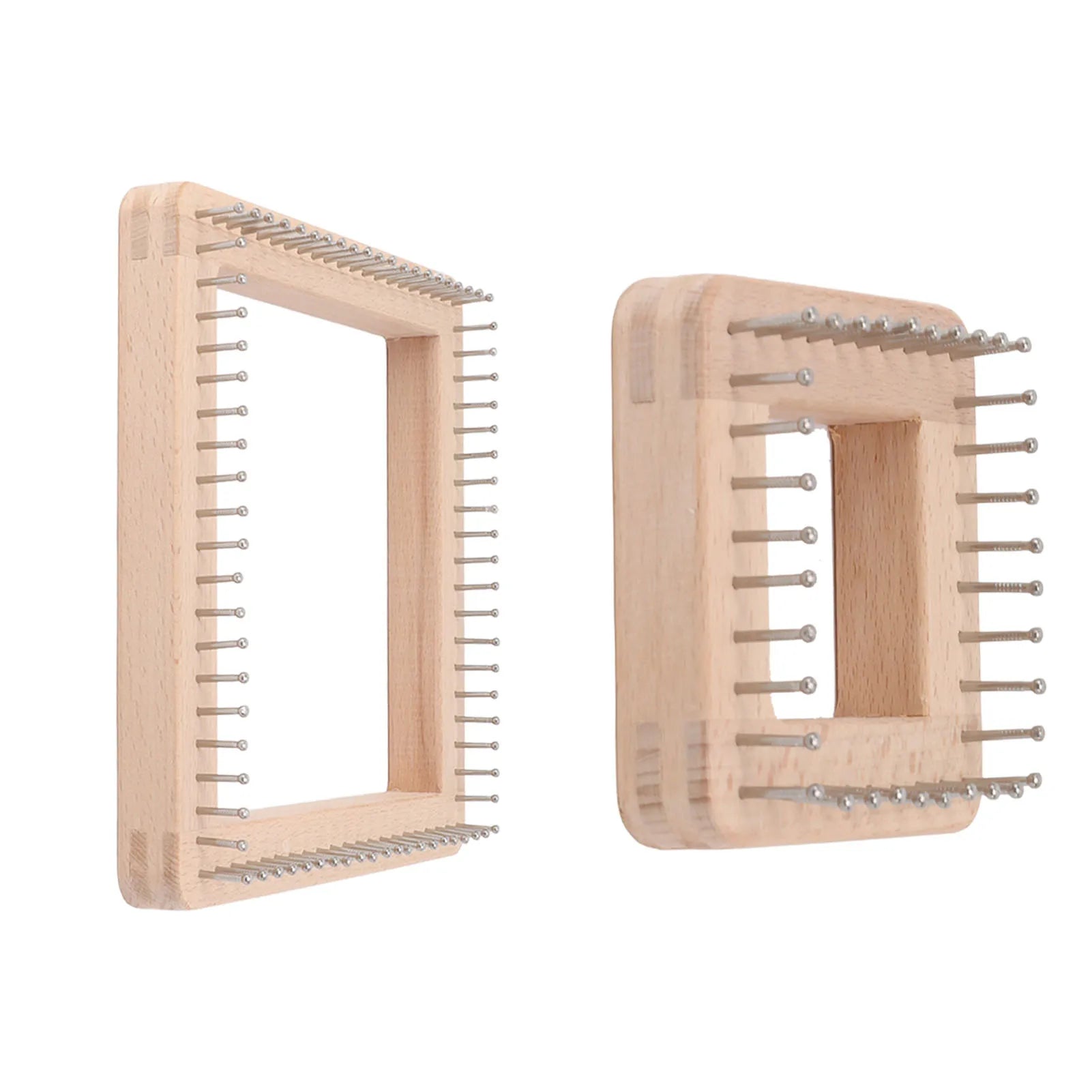 Wooden Knitting Loom with Hooks – Crochet Board for Weaving Projects
