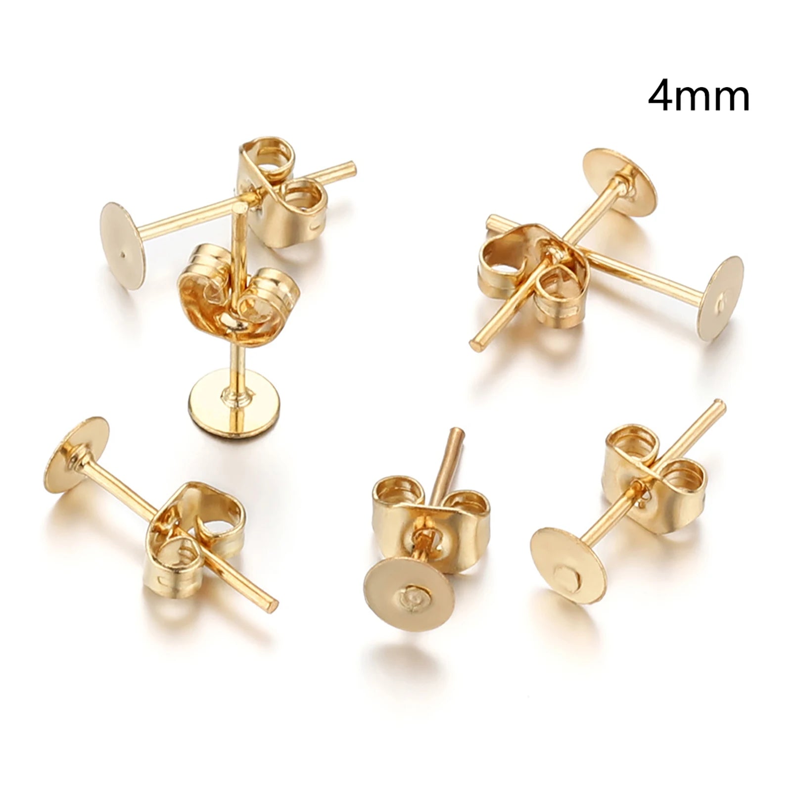 Blank Post Earring Studs with Backs – DIY Jewelry Making Supplies