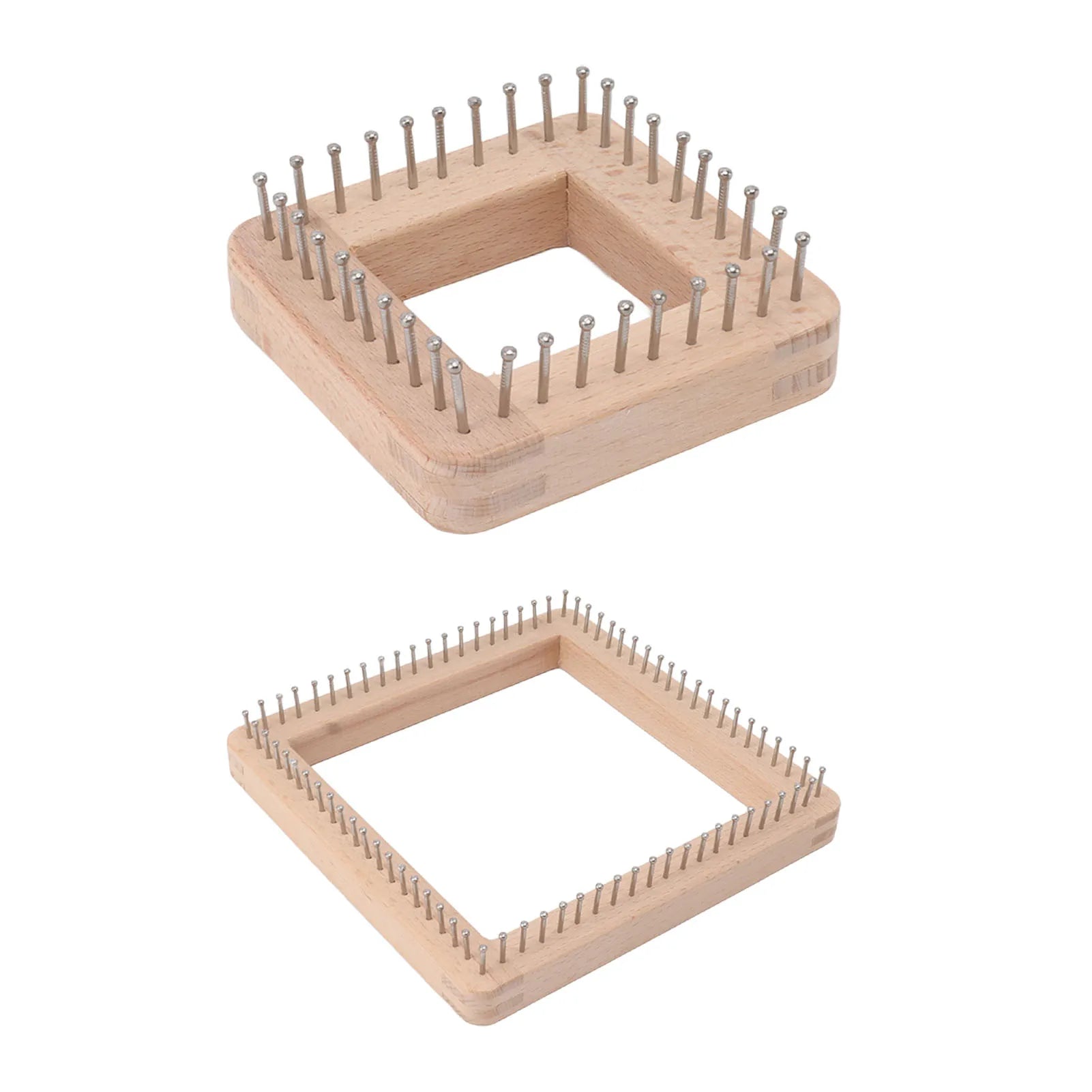Wooden Knitting Loom with Hooks – Crochet Board for Weaving Projects