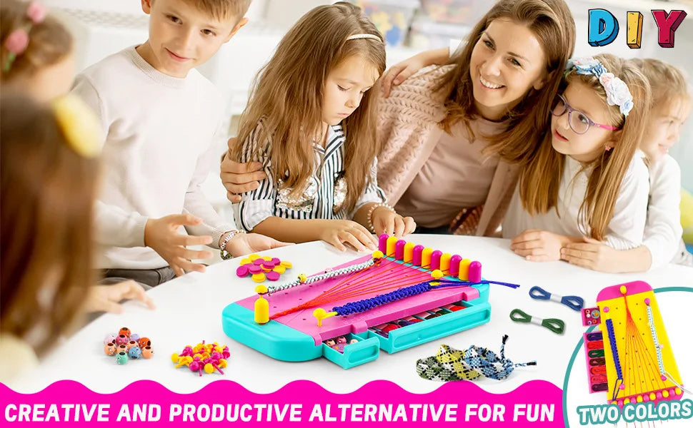 Friendship Bracelet Making Kit – Arts & Crafts Gift Set for Girls