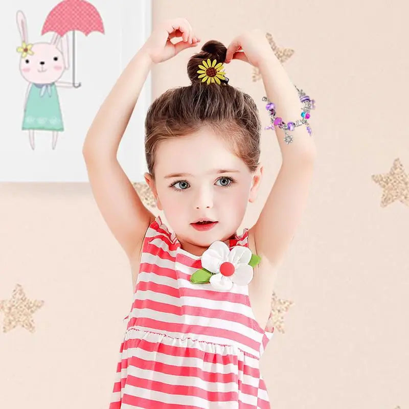 Charm Bracelet Making Kit – Kids Jewelry & Bead Craft Set