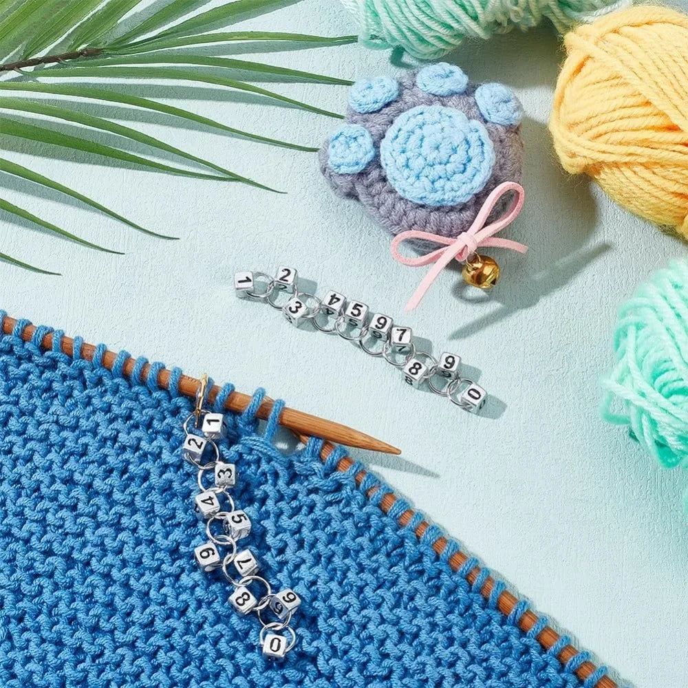 Acrylic Row Counter Chain – 2 Pcs Knitting Stitch Markers
