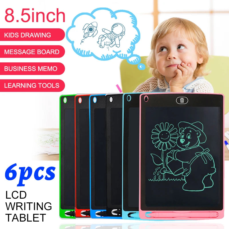 6-Pack LCD Writing & Drawing Tablets for Kids (8.5")