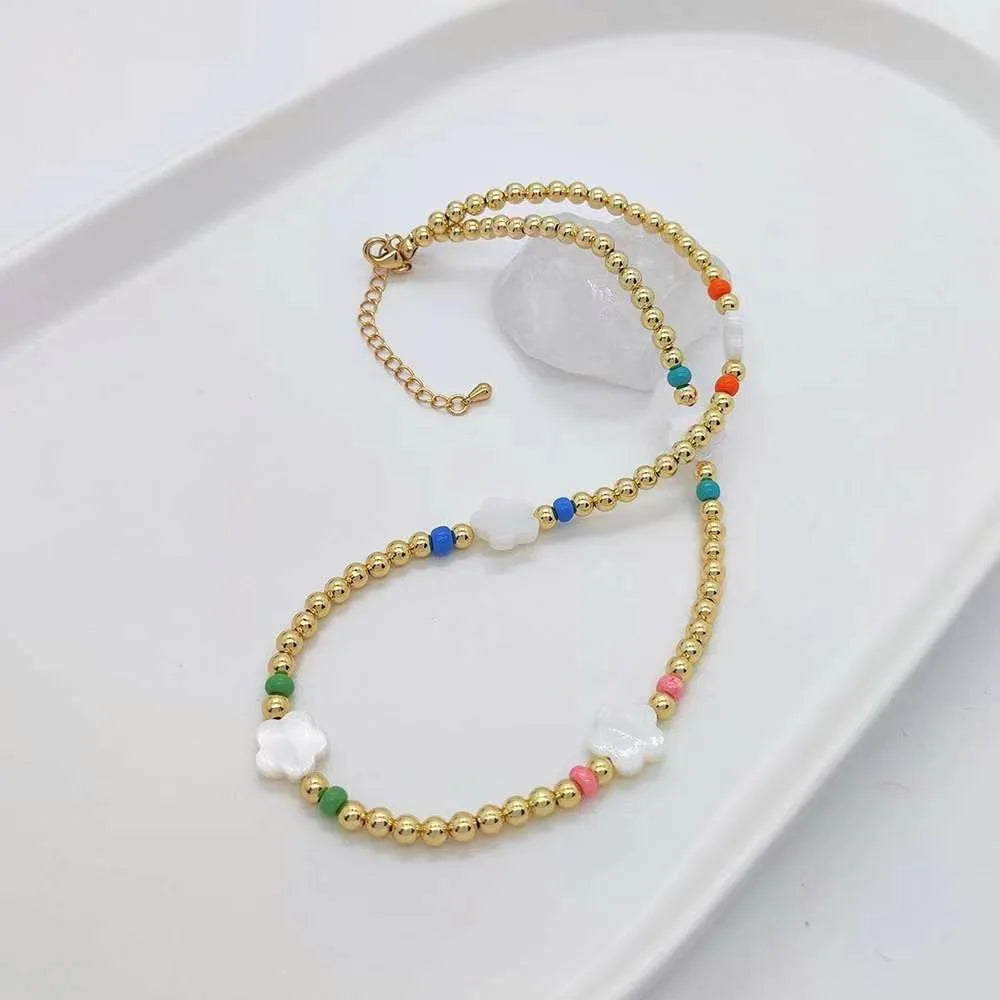 18K Gold Plated Spacer Beads – 2mm–6mm Round Metal Beads for DIY Jewelry