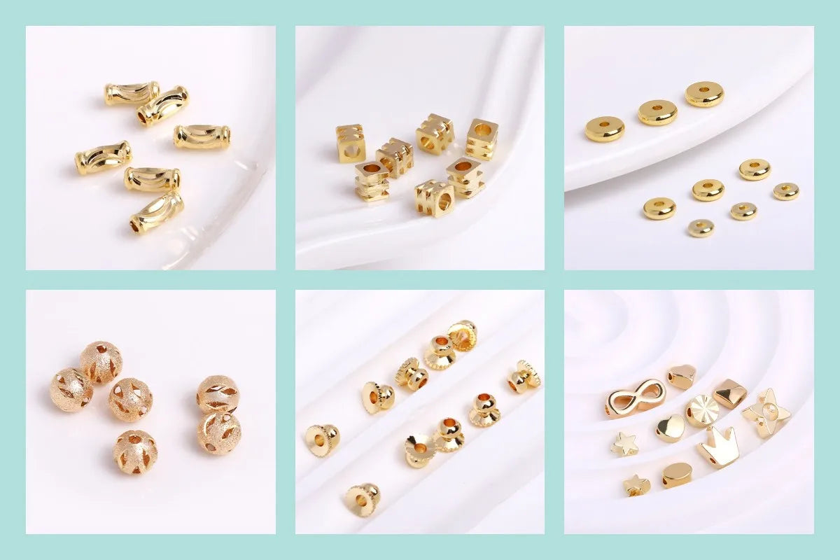 18K Gold Plated Spacer Beads – DIY Jewelry Making Supplies