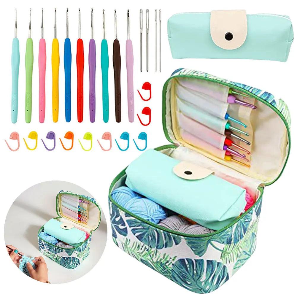 87pcs Crochet Hook Set with Case – Ergonomic Kit for Beginners & Crafters
