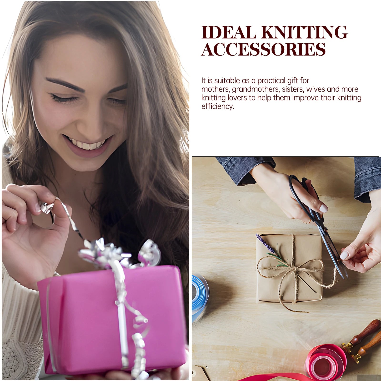 4pcs Wooden Yarn Bowls – Round Crochet Holders with Holes for Knitting