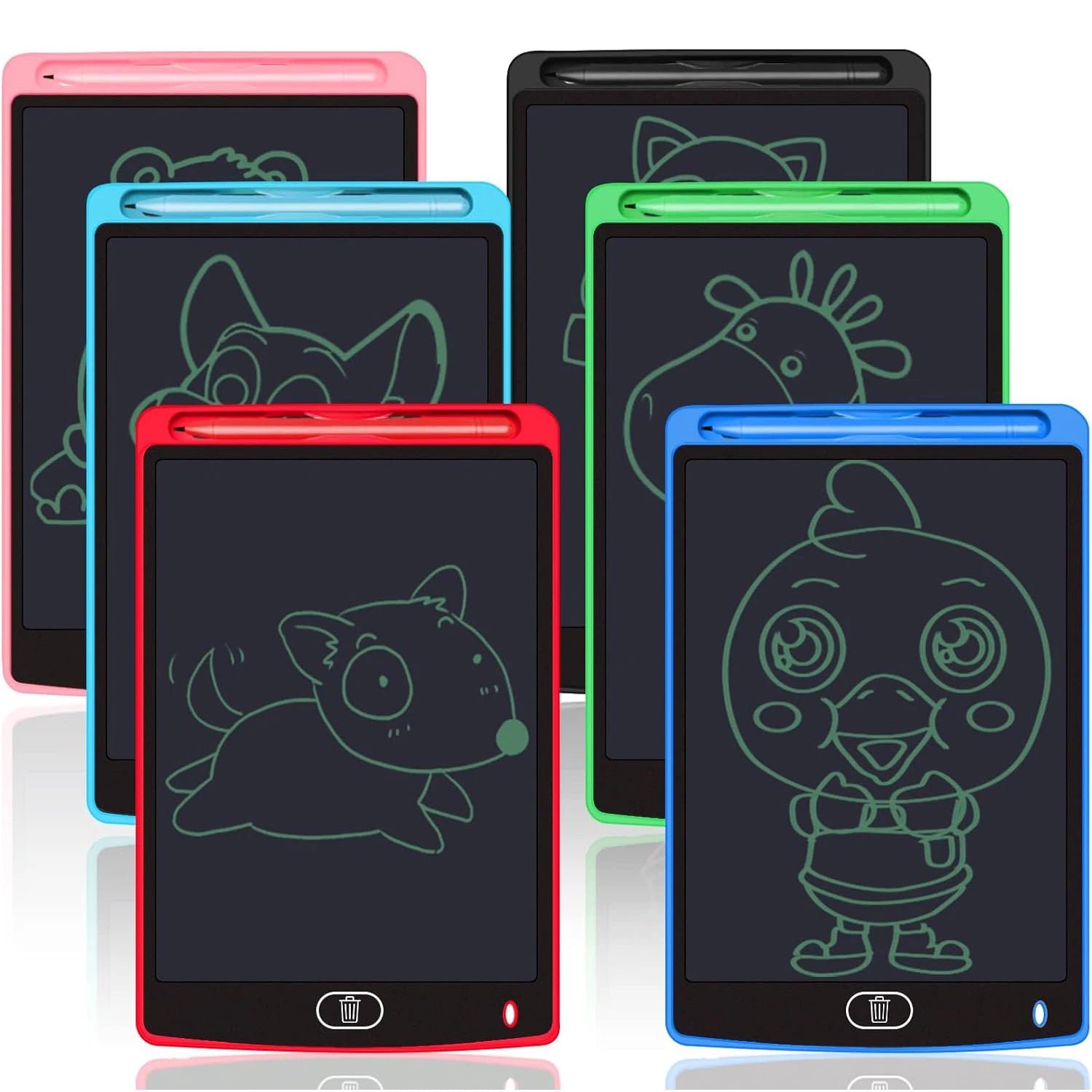 6-Pack LCD Writing & Drawing Tablets for Kids (8.5")