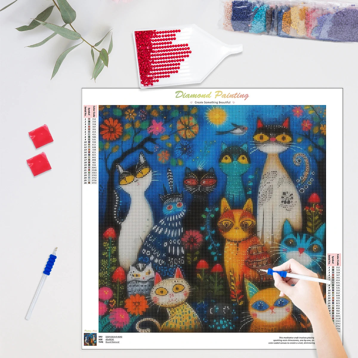 Colorful Cat Diamond Painting Kit