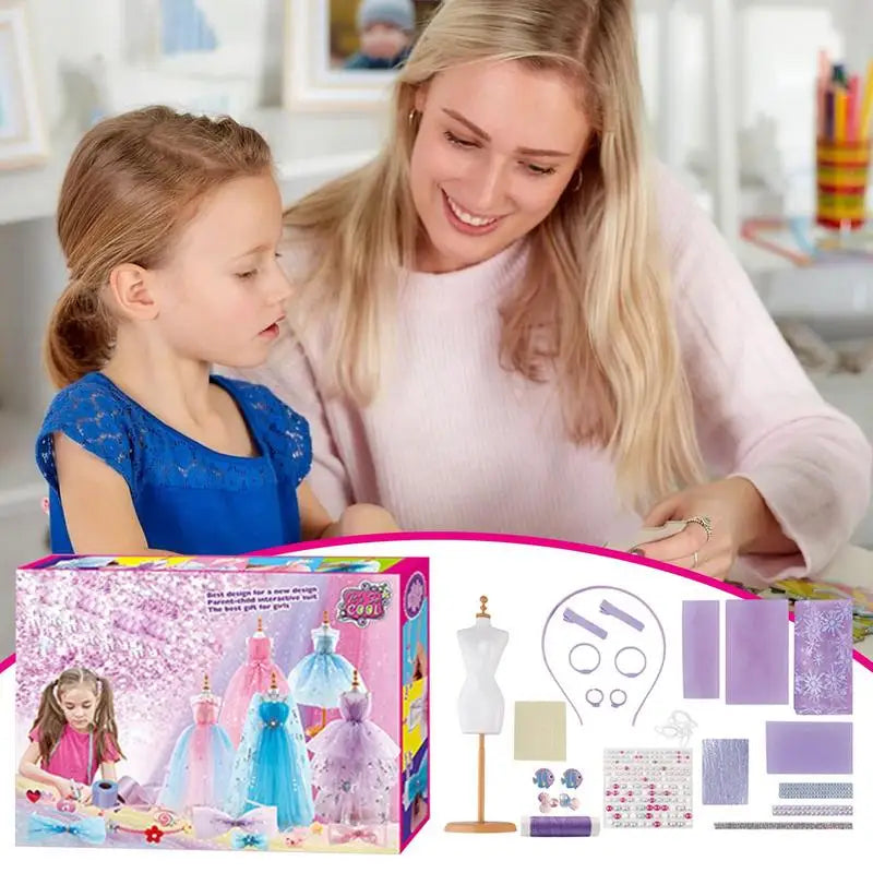 Girls' Dress Making Craft Kit – Fun DIY Fashion Design Set