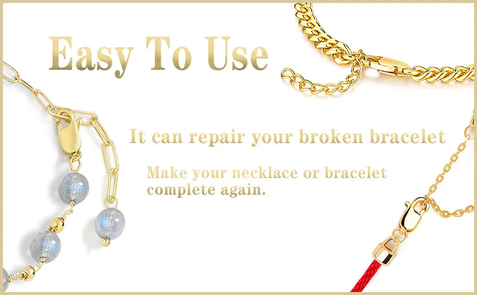 18K Gold Lobster Claw Clasps with Jump Rings – Made in Italy