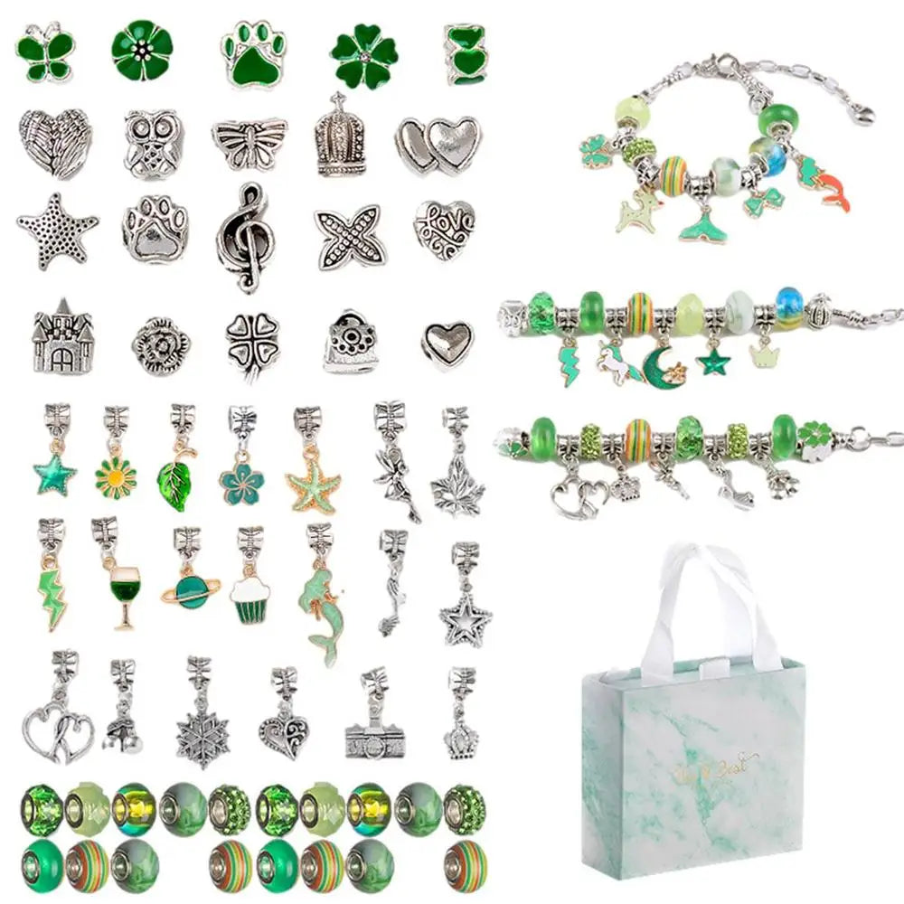 Charm Bracelet Making Kit – Kids Jewelry & Bead Craft Set