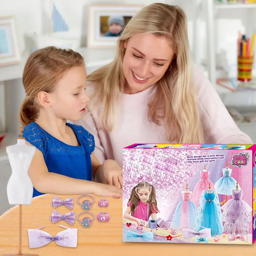 Girls' Dress Making Craft Kit – Fun DIY Fashion Design Set