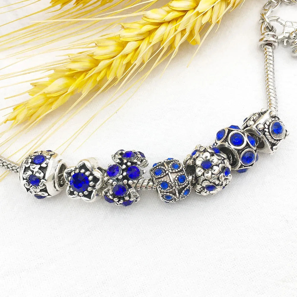 80pcs Assorted Purple Large Hole Beads – Resin, Rhinestone & Metal Spacers