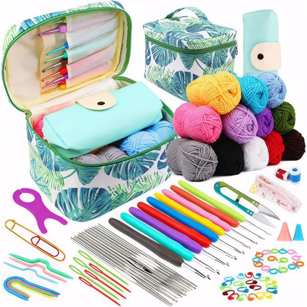 87pcs Crochet Hook Set with Case – Ergonomic Kit for Beginners & Crafters