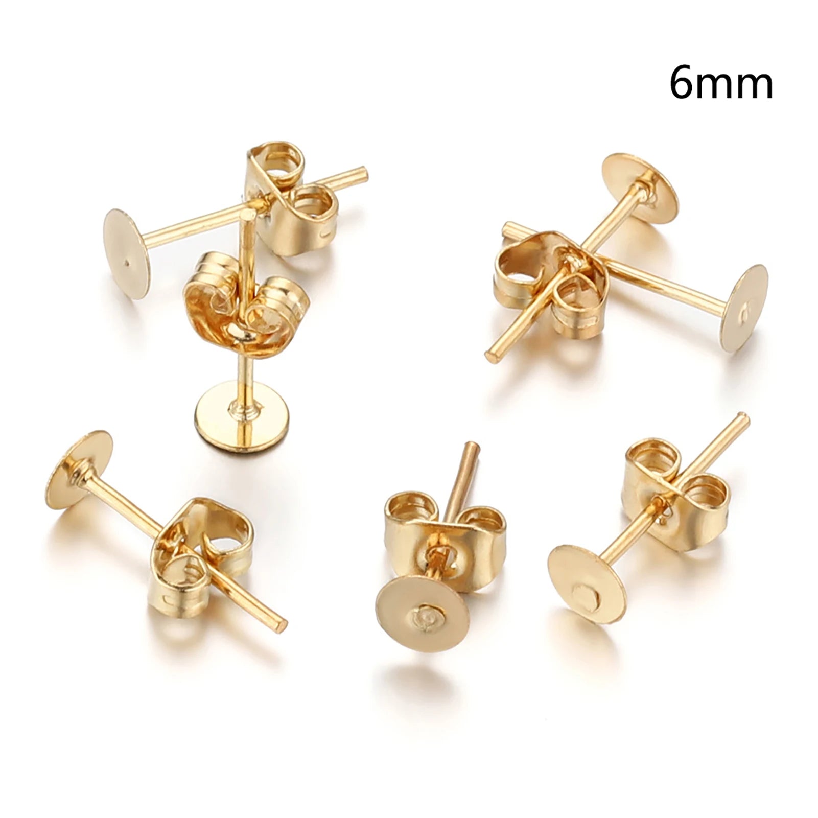 Blank Post Earring Studs with Backs – DIY Jewelry Making Supplies