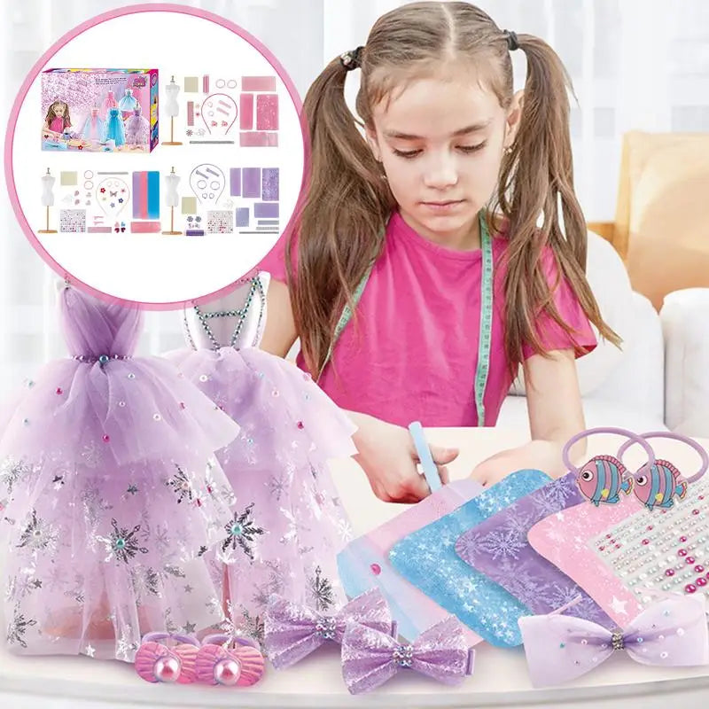Girls' Dress Making Craft Kit – Fun DIY Fashion Design Set