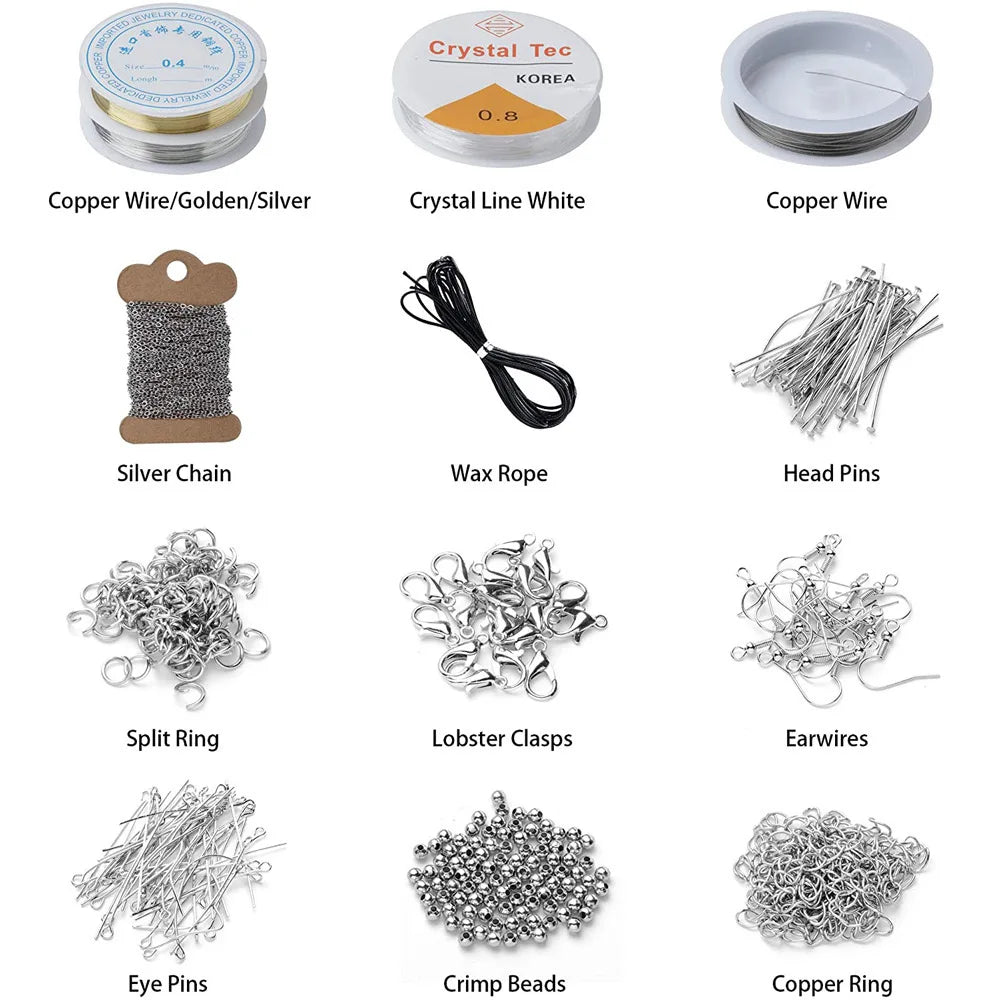 2456-Piece Deluxe DIY Jewelry Making Kit – Beads & Accessories Set