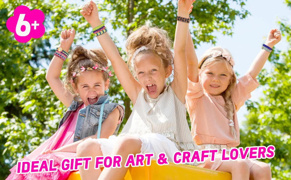 Friendship Bracelet Making Kit – Arts & Crafts Gift Set for Girls