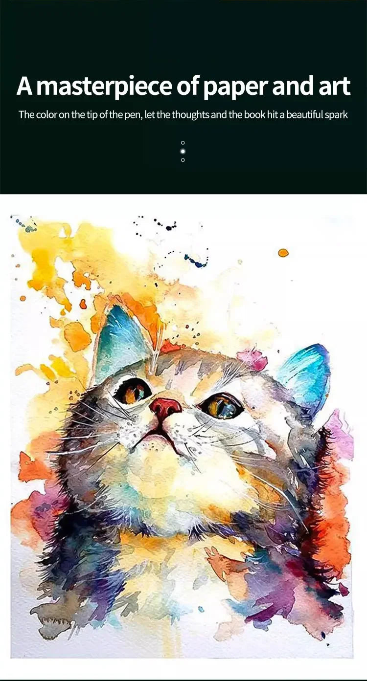 100% Cotton Watercolor Paper Pad – 20 Sheets, 200gsm/300gsm Sketchbook