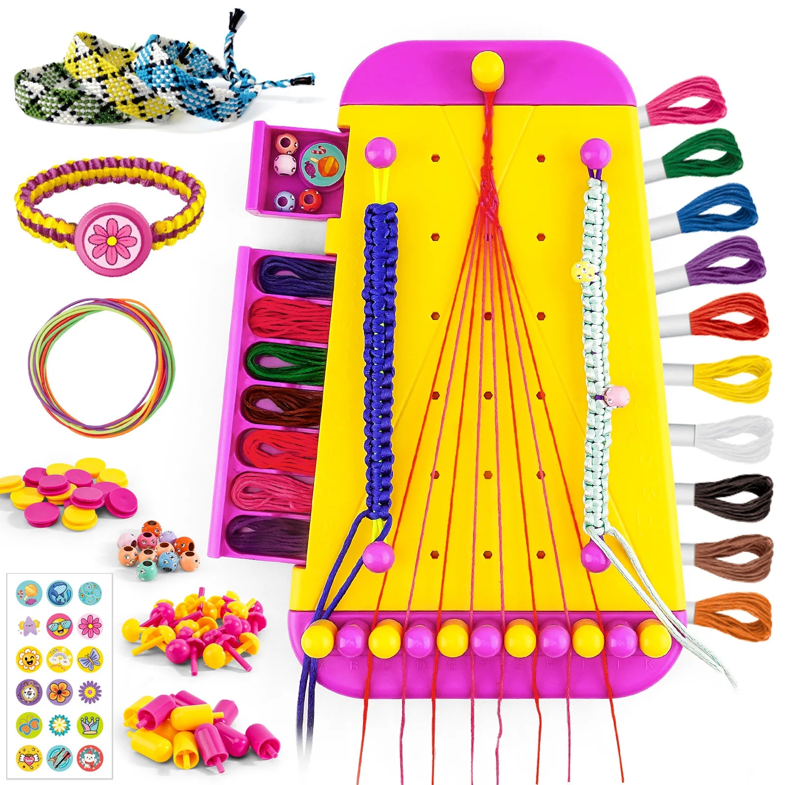 Friendship Bracelet Making Kit – Arts & Crafts Gift Set for Girls