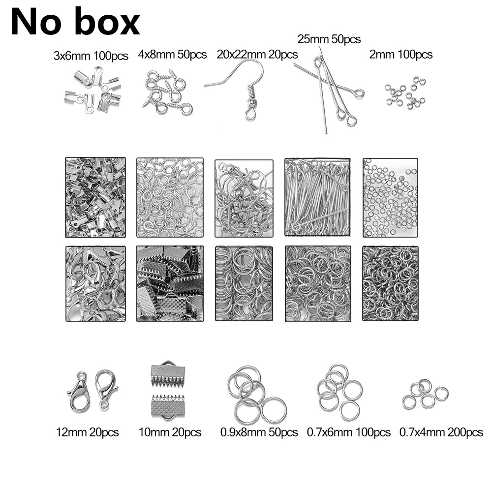 Jewelry Findings & Repair Kit – Alloy Accessories with Tools