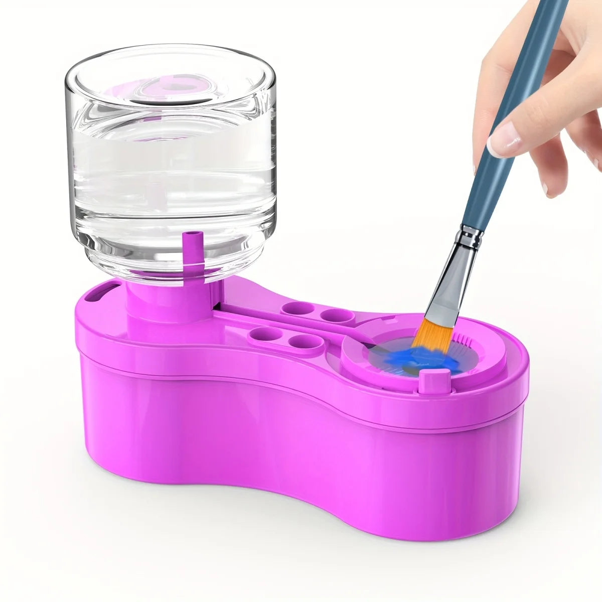 Automatic Paint Brush Cleaner with Drain – Water Circulation Cleaning Bucket