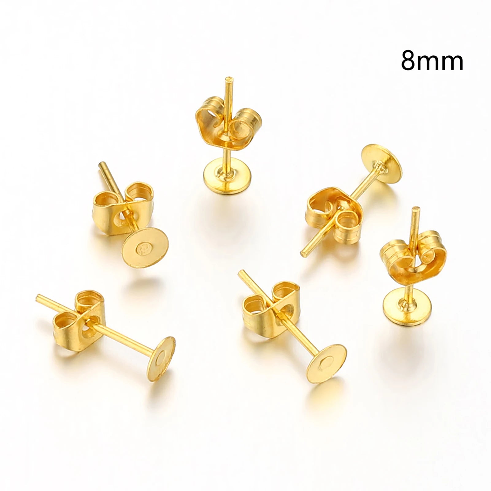 Blank Post Earring Studs with Backs – DIY Jewelry Making Supplies