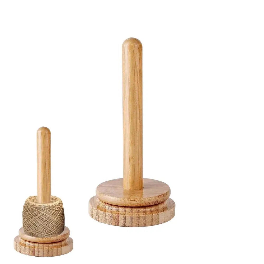 Wooden Yarn Ball Holder – Rotating Manual Yarn Dispenser