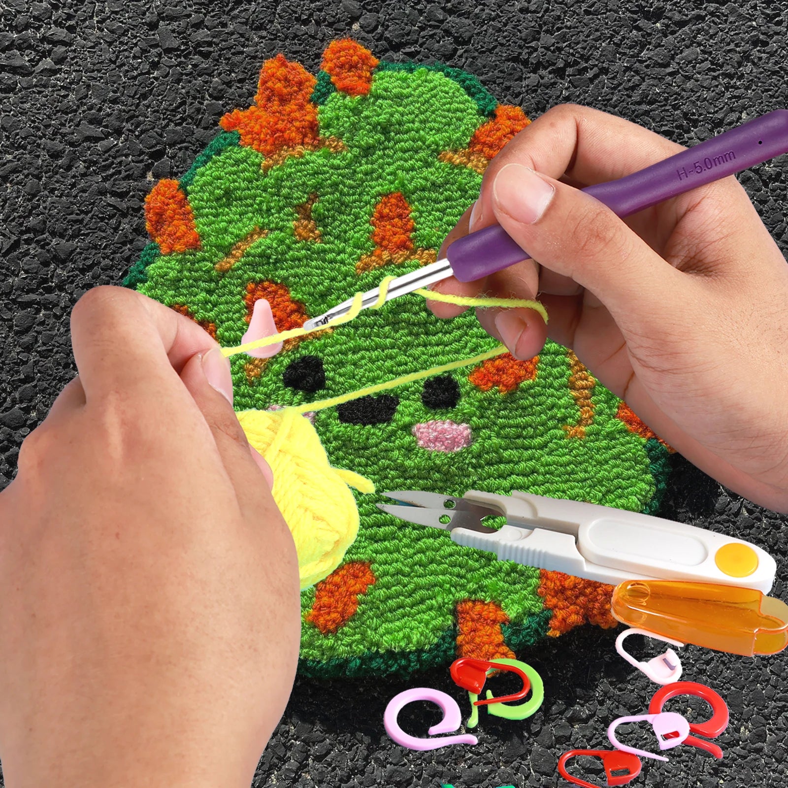 144pcs Crochet Hook & Knitting Tool Set – 2mm–6mm with Accessories