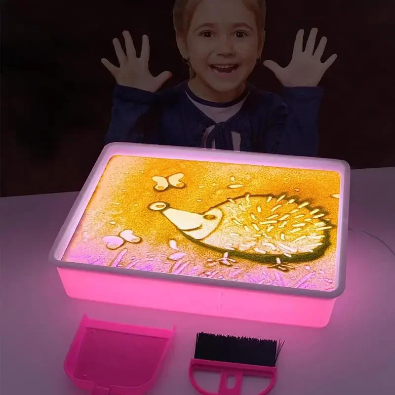 DIY Sand Art Drawing Light Box – LED Tabletop Creativity Toy for Kids