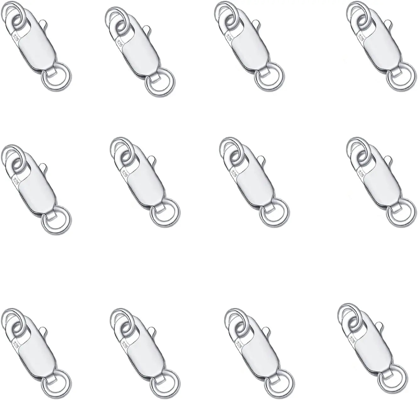 18K Gold Lobster Claw Clasps with Jump Rings – Made in Italy