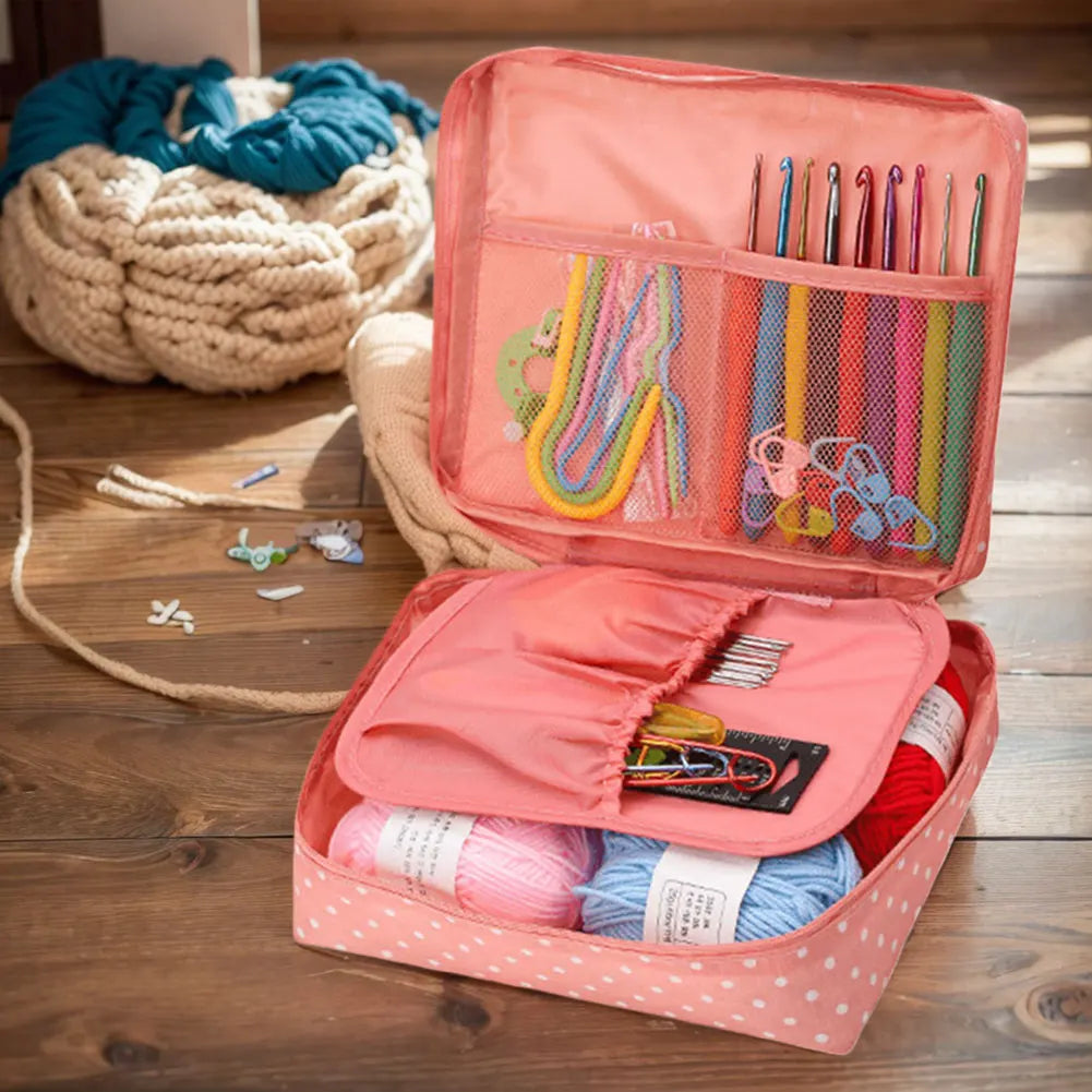 Beginner Crochet Kit – Complete Set with Yarn, Hooks & Accessories