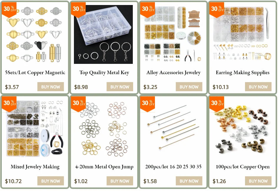 Jewelry Making Kit – Alloy Findings & Copper Wire Set