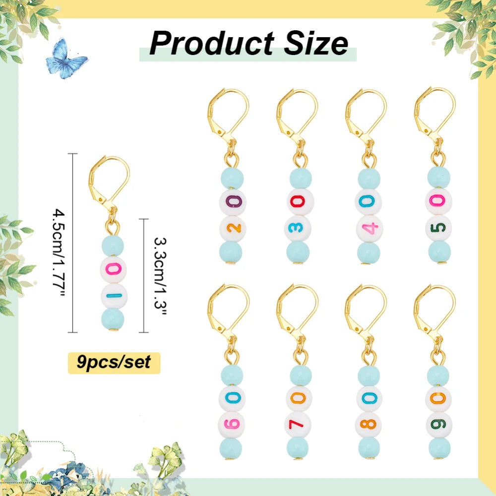 Acrylic Row Counter Chain – 2 Pcs Knitting Stitch Markers