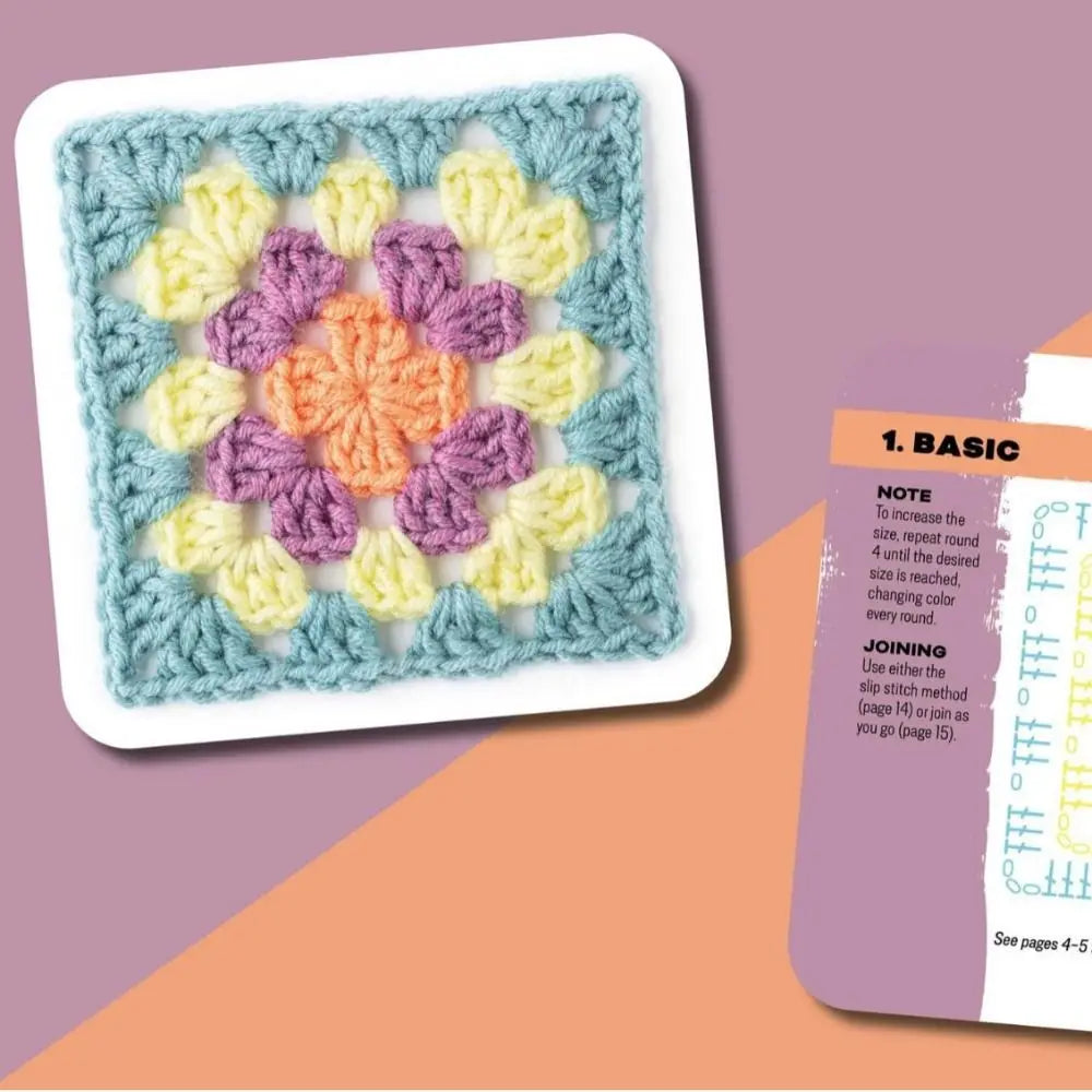 Granny Square Knitting Pattern Card Deck – DIY Mix & Match Set