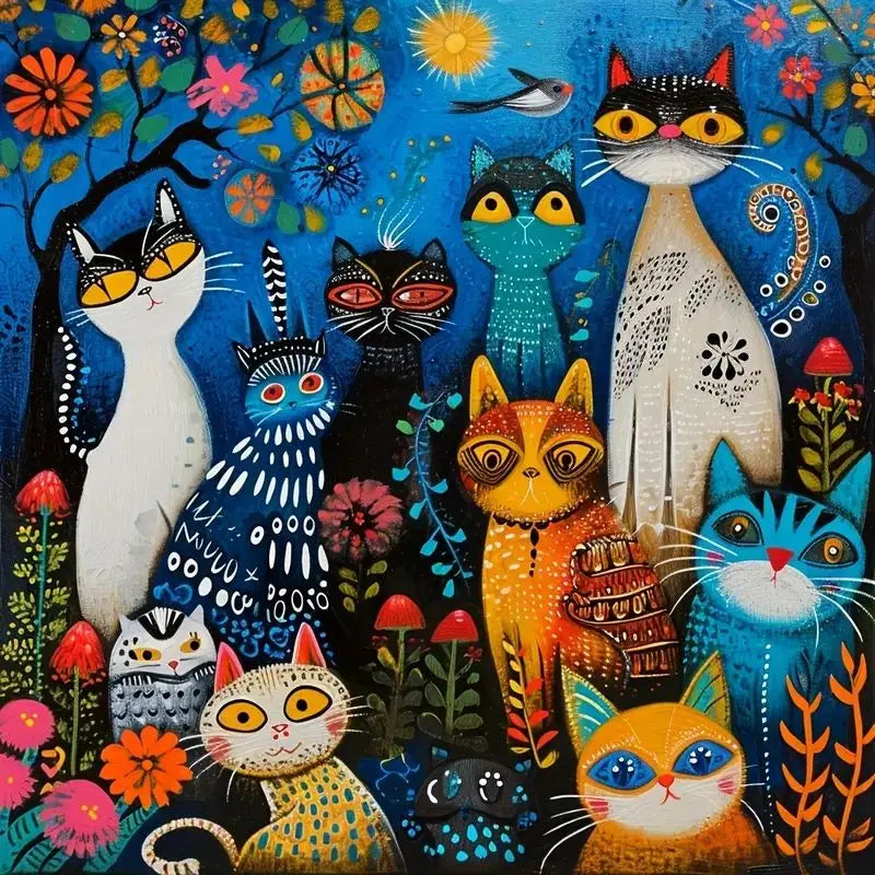 Colorful Cat Diamond Painting Kit