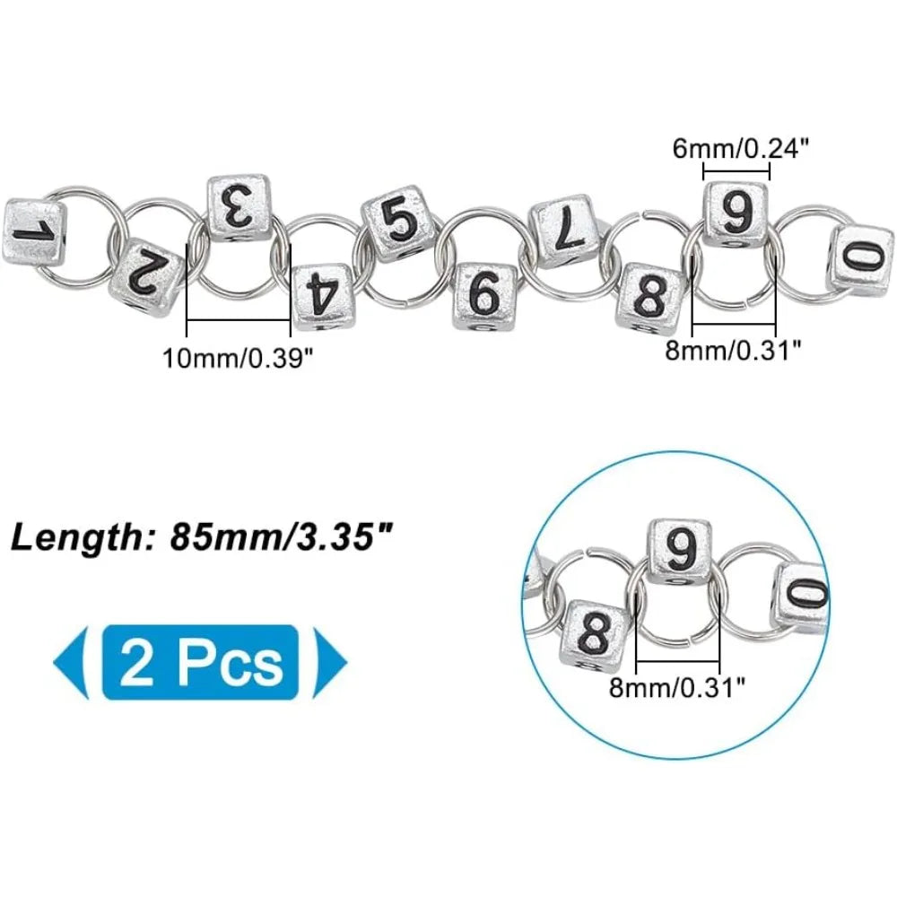 Acrylic Row Counter Chain – 2 Pcs Knitting Stitch Markers