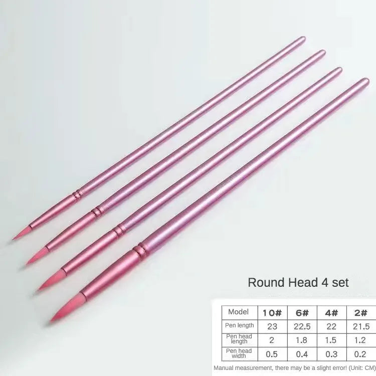 4/6-Piece Watercolor Brush Set – Soft Nylon, Flat & Round Tips