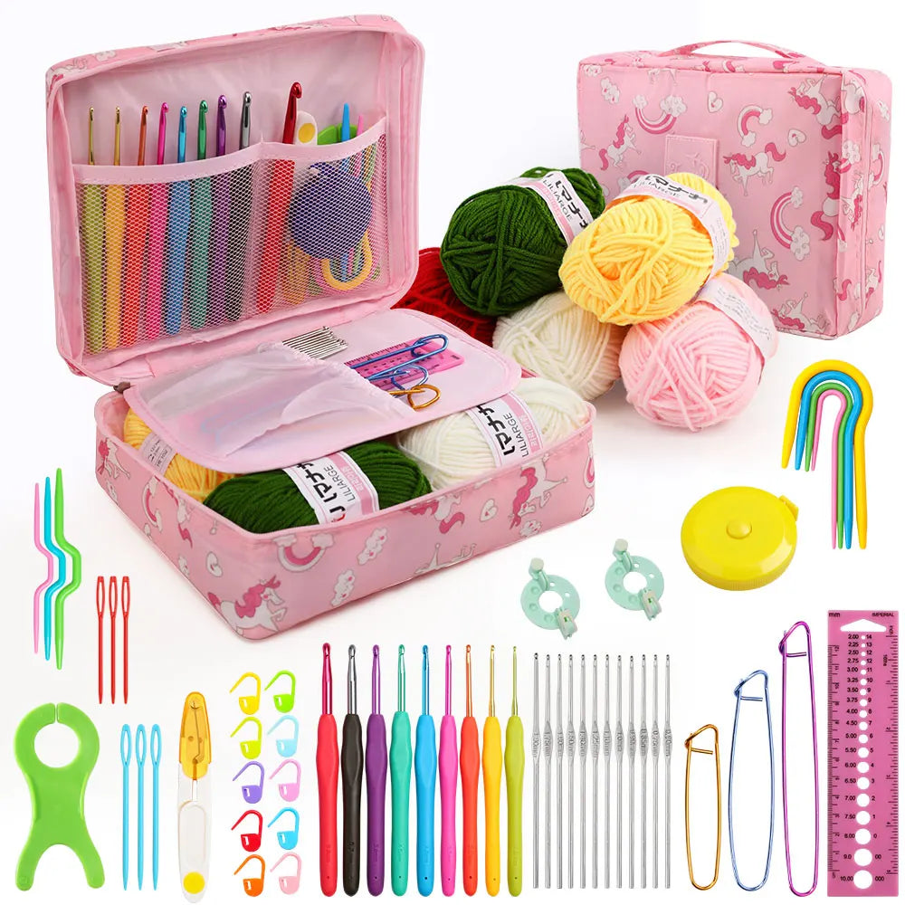59Pcs Beginner Crochet Kit with Storage Bag