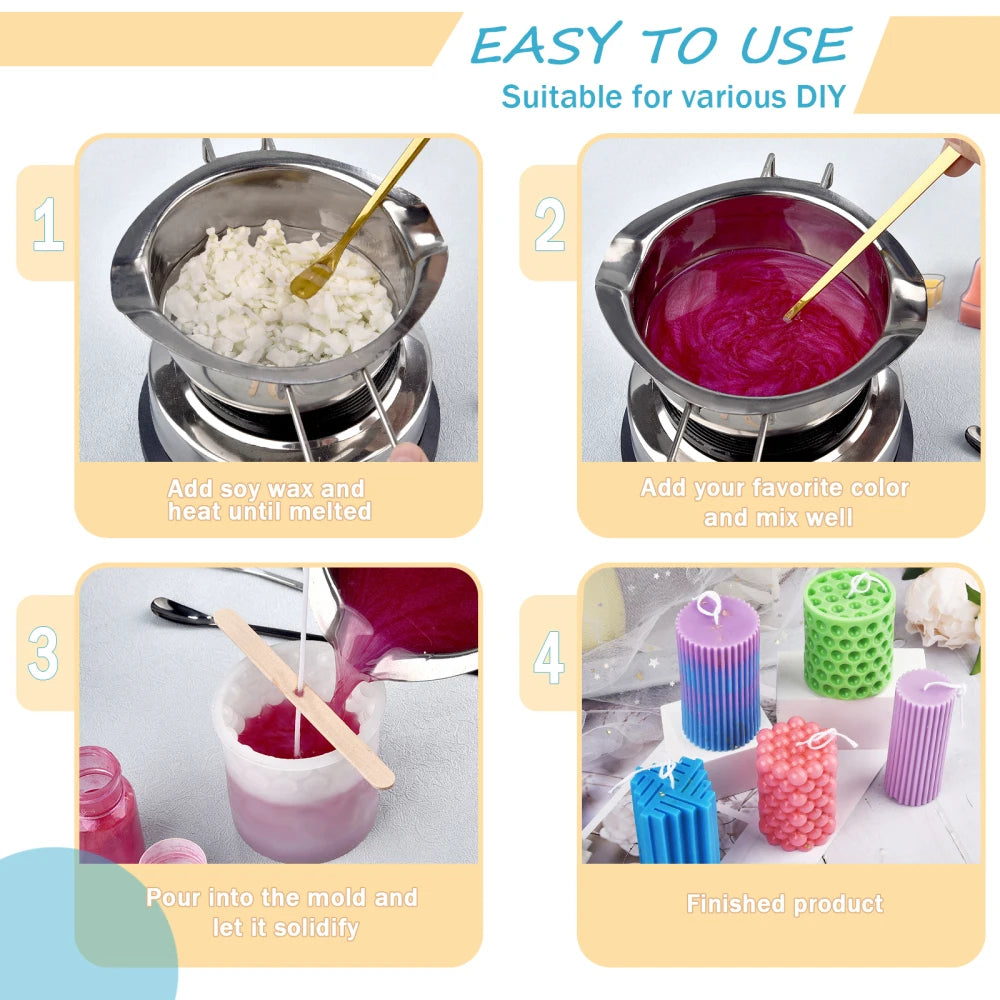 Natural Soy Wax Flakes – 50g to 1000g for Candle Making