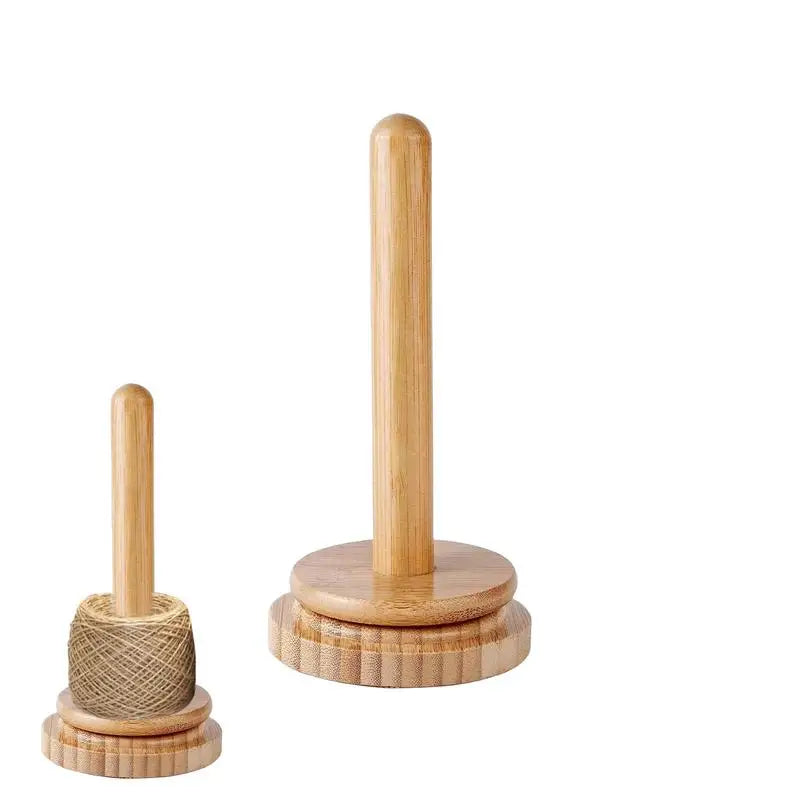 Wooden Yarn Ball Holder – Rotating Manual Yarn Dispenser