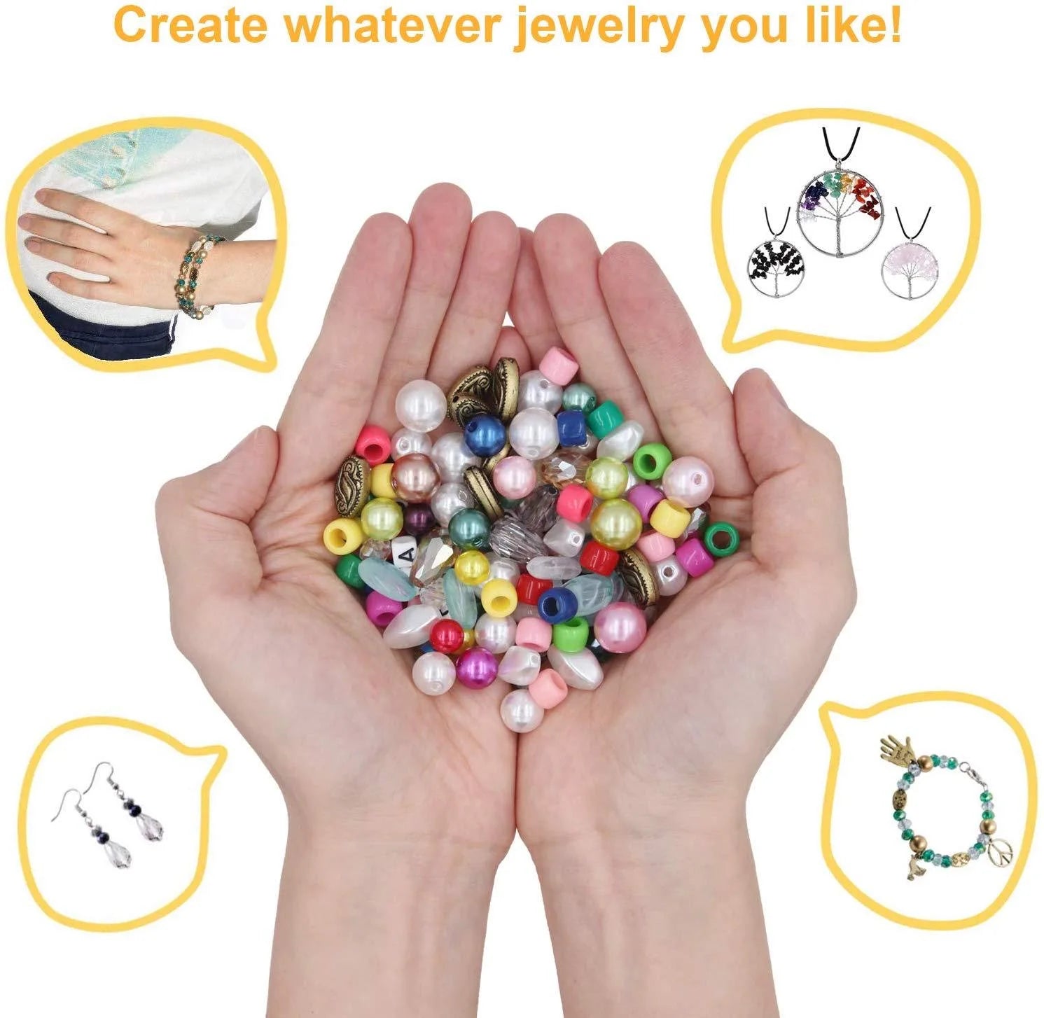 1171pcs Ultimate DIY Jewelry Making Kit – Beads, Charms, Tools & Accessories