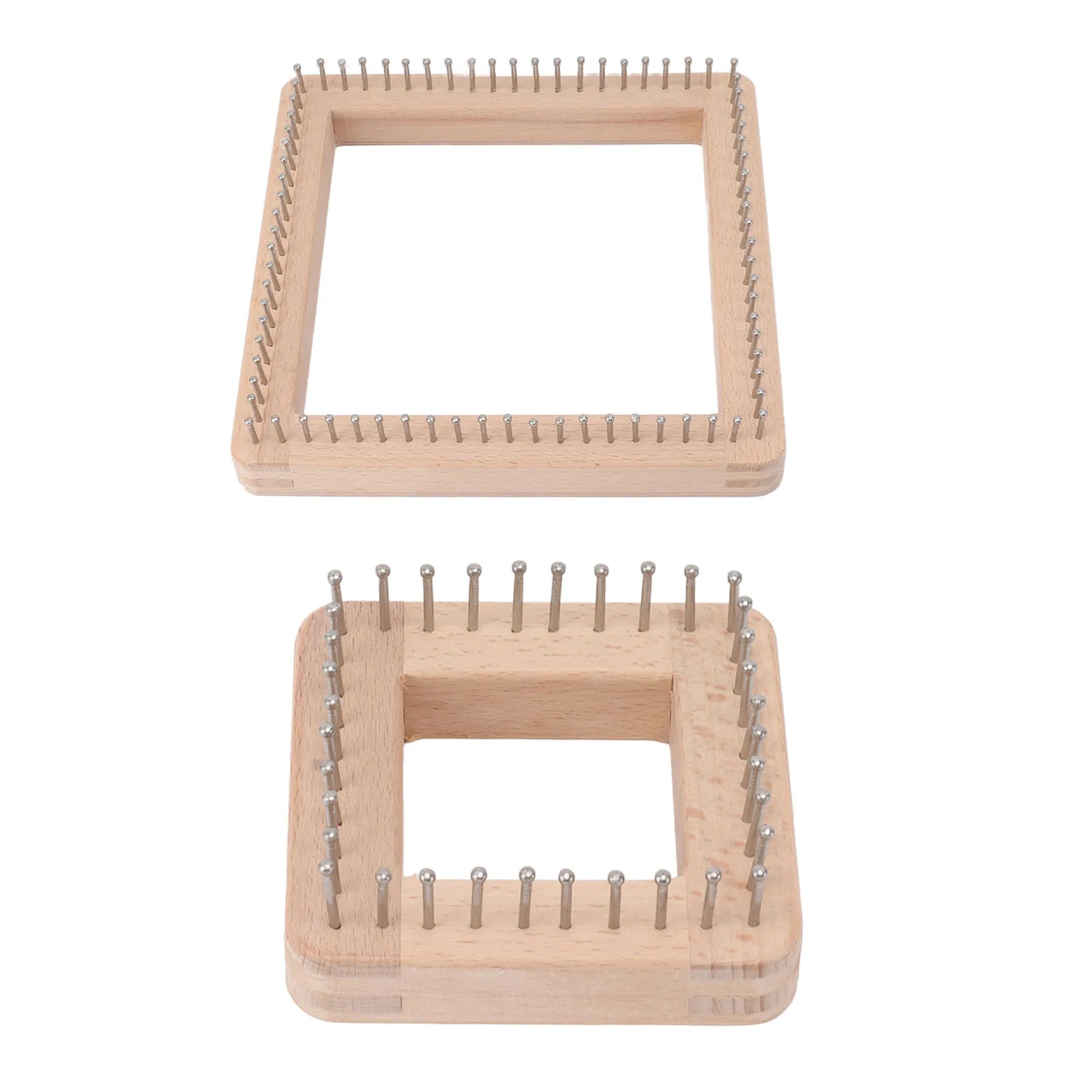 Wooden Knitting Loom with Hooks – Crochet Board for Weaving Projects