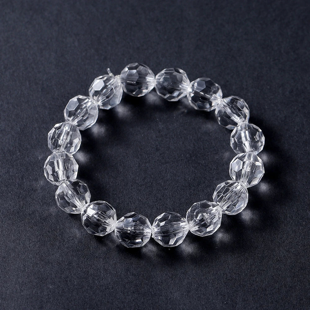 10–300pcs Faceted Transparent White Acrylic Beads – 4–16mm Spacer Beads